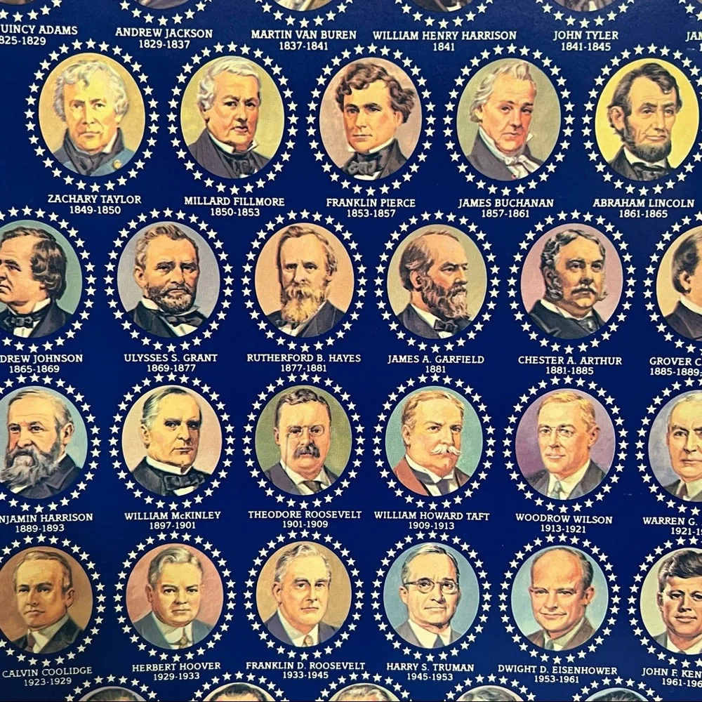 Presidents Folio Folder 5 Vtg Folders presidents Washington through Reagan